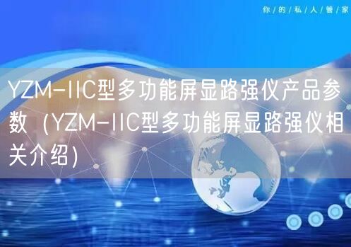 YZM-IIC型多功能屏顯路強儀產(chǎn)品參數(shù)（YZM-IIC型多功能屏顯路強儀相關(guān)介紹）(圖1)