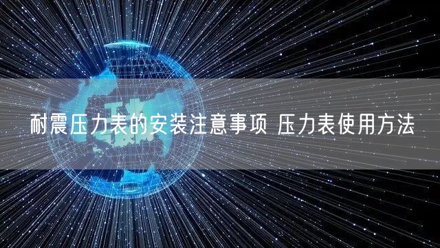 耐震壓力表的安裝注意事項 壓力表使用方法(圖1)